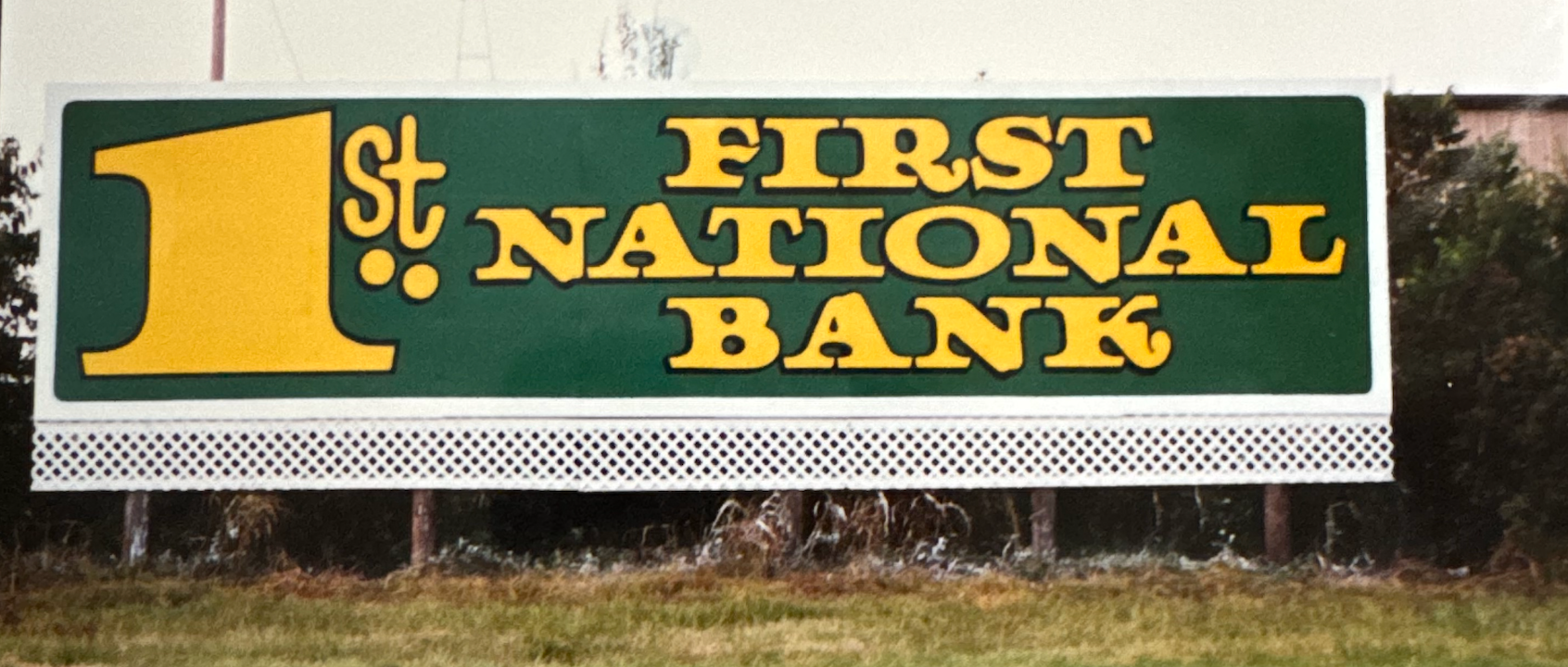 First National Bank billboard example